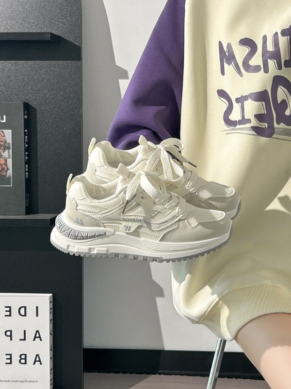 Ultra-Lightweight Mesh Casual Sports Shoes for Women - 2025 Soft Sole Macaroon Color Dad Sneakers