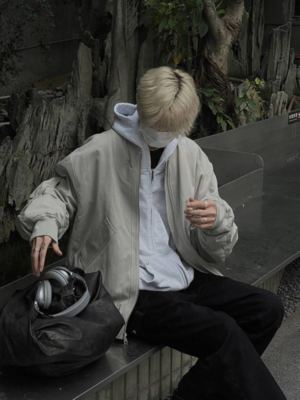 Unisex American Retro High Street Pilot Jacket, Loose Casual Baseball Workwear for Spring and Autumn Fashion