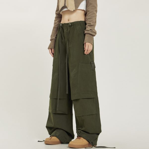 Unisex American-Style Wide-Leg Cargo Pants - Summer Lightweight Casual Loose Straight-Leg Hiking Trousers
