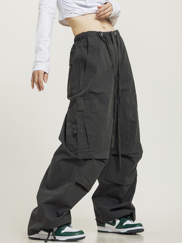 Unisex American-Style Wide-Leg Cargo Pants - Summer Lightweight Casual Loose Straight-Leg Hiking Trousers