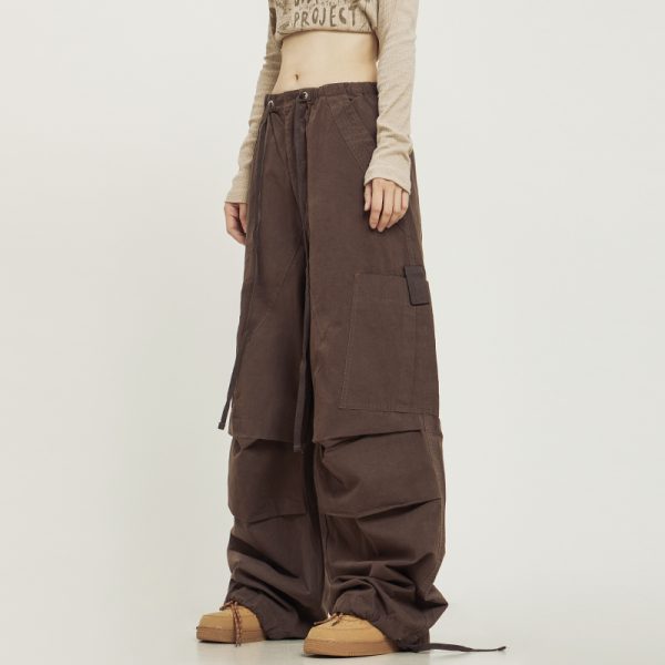 Unisex American-Style Wide-Leg Cargo Pants - Summer Lightweight Casual Loose Straight-Leg Hiking Trousers