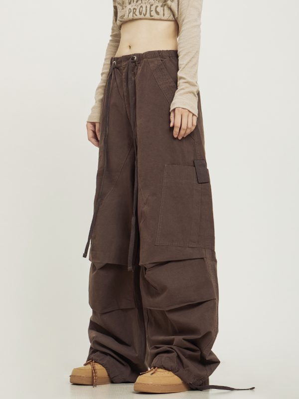 Unisex American-Style Wide-Leg Cargo Pants - Summer Lightweight Casual Loose Straight-Leg Hiking Trousers