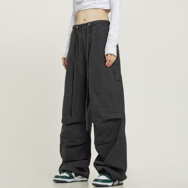Unisex American-Style Wide-Leg Cargo Pants - Summer Lightweight Casual Loose Straight-Leg Hiking Trousers