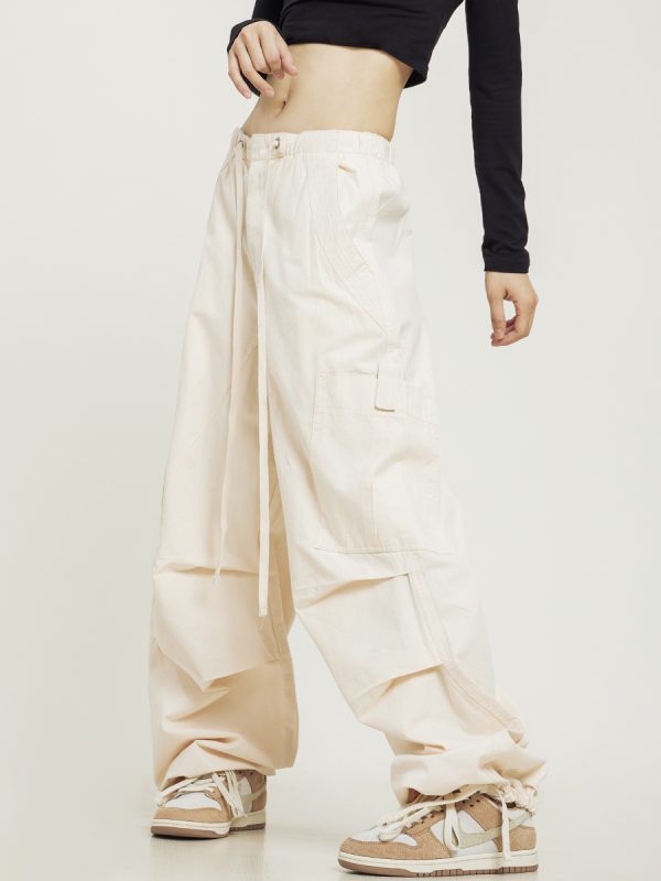 Unisex American-Style Wide-Leg Cargo Pants - Summer Lightweight Casual Loose Straight-Leg Hiking Trousers