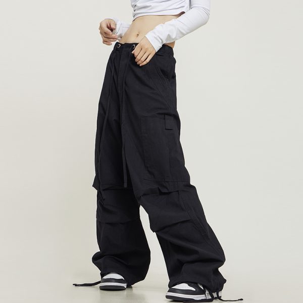 Unisex American-Style Wide-Leg Cargo Pants - Summer Lightweight Casual Loose Straight-Leg Hiking Trousers