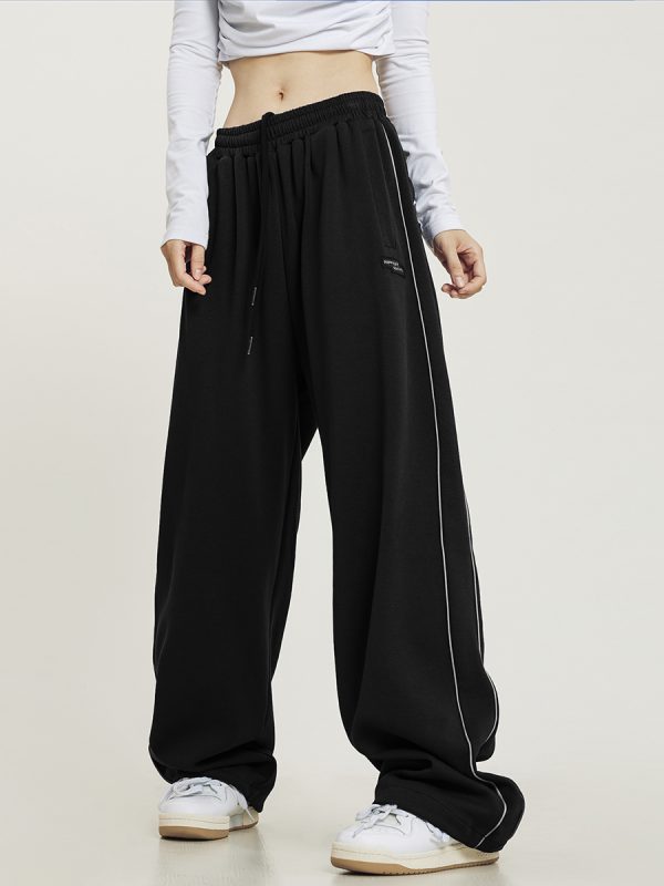 Unisex Casual Sports Pants - Hip Hop Sweatpants with Beer Team Captain Design, American High Street Style, Perfect for Dance and Jazz