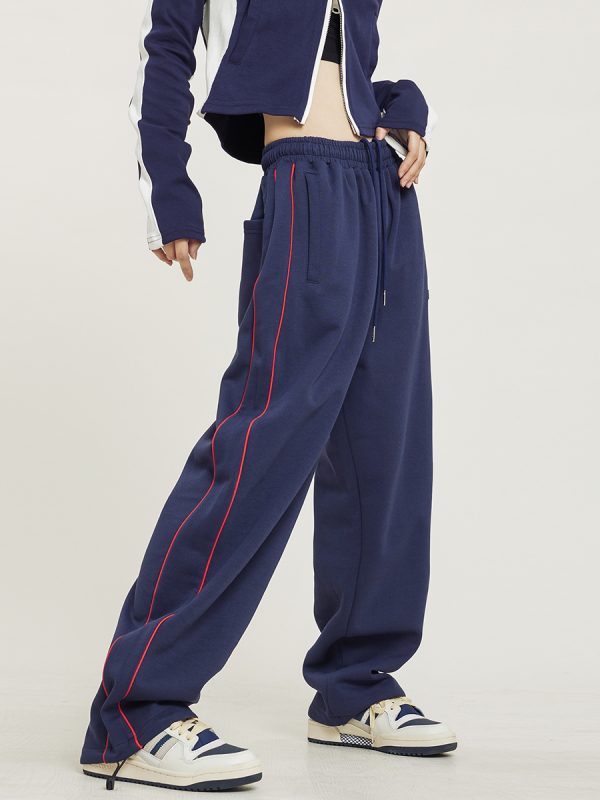 Unisex Casual Sports Pants - Hip Hop Sweatpants with Beer Team Captain Design, American High Street Style, Perfect for Dance and Jazz