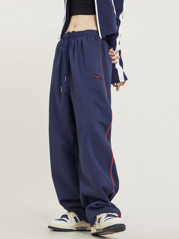 Unisex Casual Sports Pants - Hip Hop Sweatpants with Beer Team Captain Design, American High Street Style, Perfect for Dance and Jazz