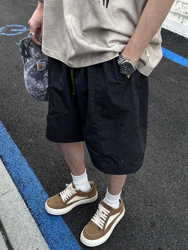 Unisex Japanese-Style Quick-Dry Cargo Shorts - Lightweight, Breathable, Casual 5-Point Summer Shorts for Outdoor Activities