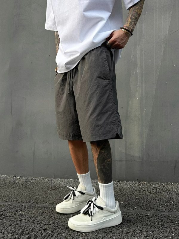 Unisex Lightweight Breathable Embroidered Cargo Shorts - Quick-Dry Loose Casual Beach Pants for Summer Adventures