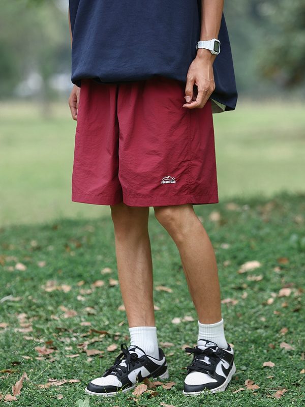 Unisex Quick-Dry Solid Color Sports Shorts - Lightweight Breathable Casual Beach Five-Point Pants for Summer Outdoor Activities