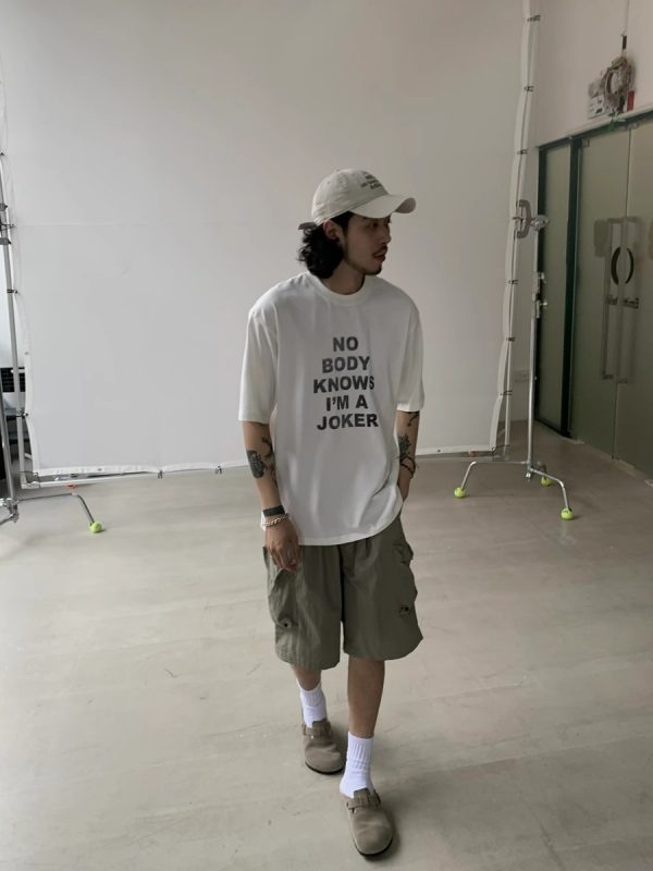 Unisex Retro Cargo Shorts - Japanese Style Summer Commuting Loose Straight Five-Point Pants for Outdoor Trend