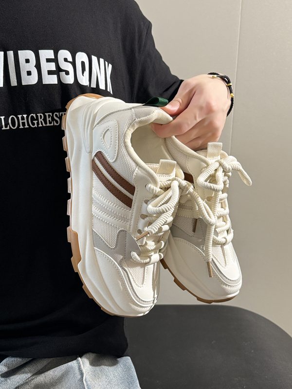 Unisex Retro Dad Shoes - Breathable Mesh Summer Sneakers for Couples - Versatile Soft-Soled White Footwear