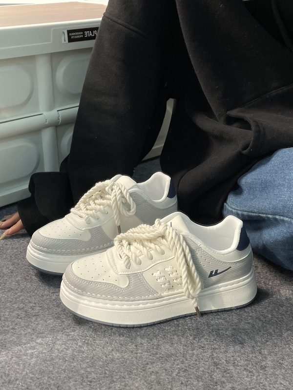 Unisex Retro Thick-Soled Sneakers - Breathable American Style Sports Shoes for Women - Versatile Spring and Autumn Footwear