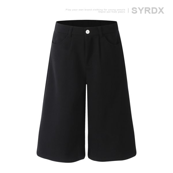 Unisex Seven-Point Casual Sport Pants - Cleanfit Wide-Leg Straight-Leg Design for Trendy 90s Style