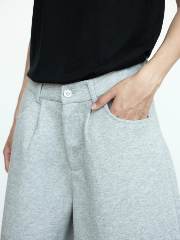 Unisex Seven-Point Casual Sport Pants - Cleanfit Wide-Leg Straight-Leg Design for Trendy 90s Style