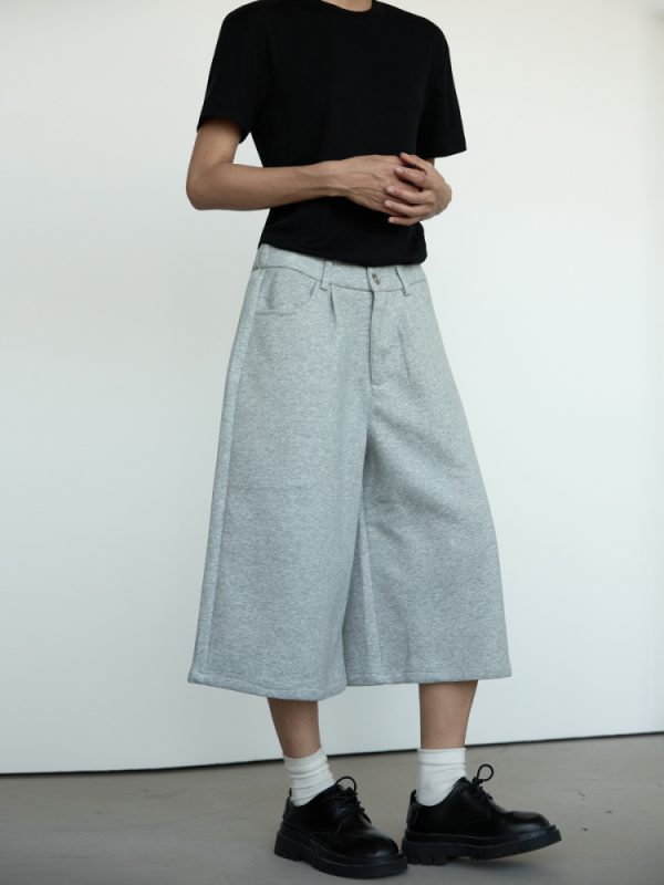 Unisex Seven-Point Casual Sport Pants - Cleanfit Wide-Leg Straight-Leg Design for Trendy 90s Style