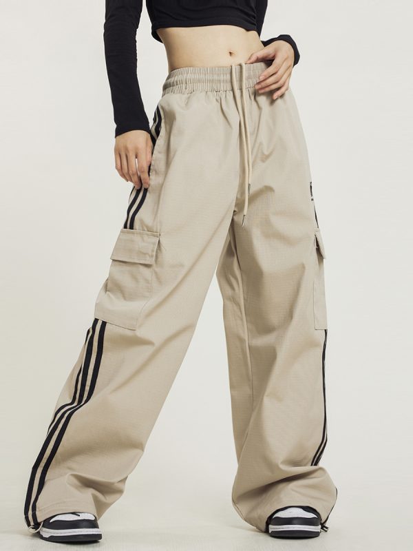 Unisex Straight Leg Three Stripe Athletic Pants for Jazz Dance - Casual Sportswear Inspired by American Workwear