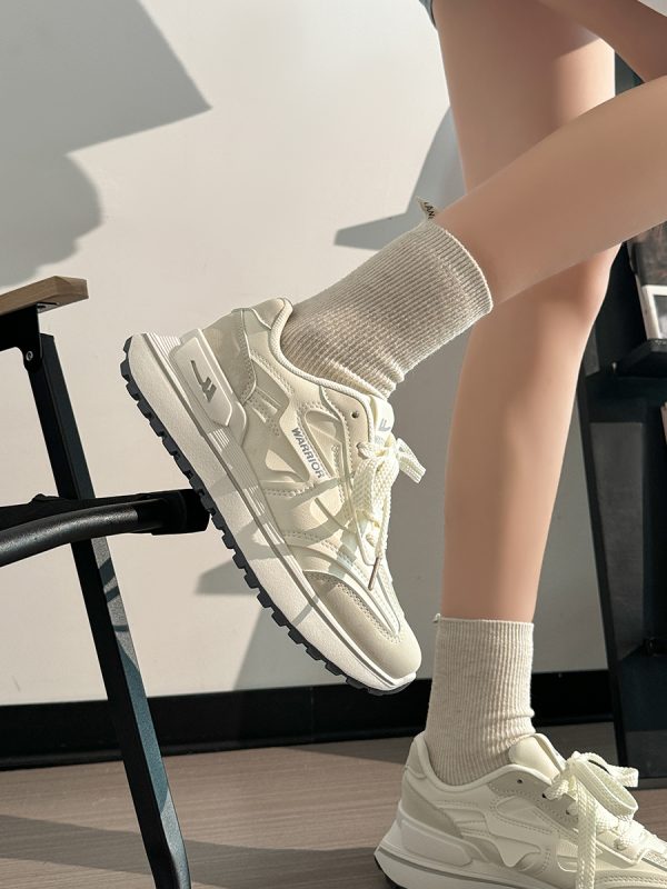 Unisex Summer Mesh Sneakers - Breathable Soft Sole White Sports Shoes, Versatile Dad Shoes for Casual and Active Wear