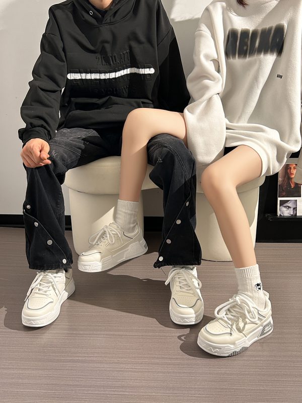 Unisex Summer Mesh Sports Shoes - Breathable Versatile Thick-Soled Casual Sneakers for Women and Men