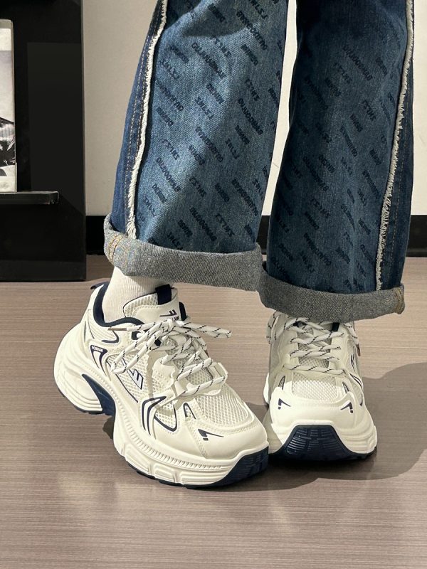 Unisex Thick-Soled Dad Shoes - 2025 Summer Mesh Breathable Casual Footwear for Versatile Style