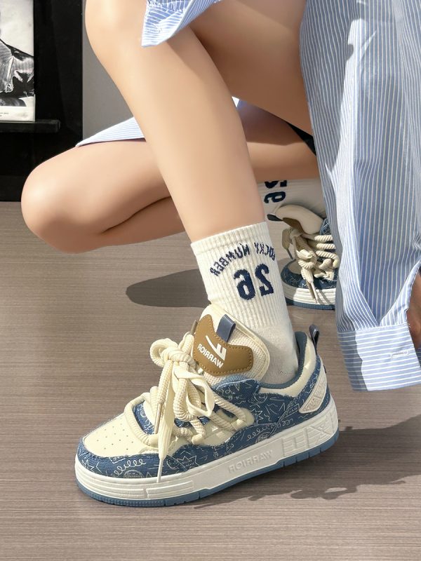 Unisex Thick-Soled Sneakers for Spring 2025 - Versatile Casual Sports Shoes for Men and Women