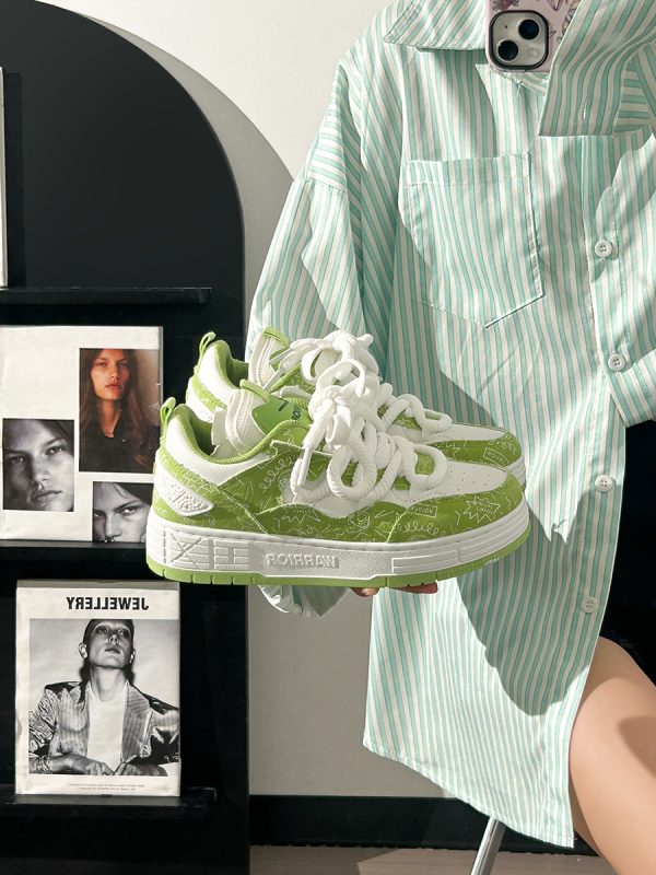 Unisex Thick-Soled Sneakers for Spring 2025 - Versatile Casual Sports Shoes for Men and Women