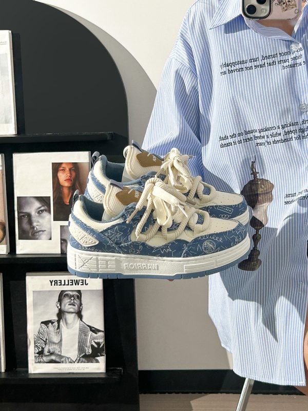 Unisex Thick-Soled Sneakers for Spring 2025 - Versatile Casual Sports Shoes for Men and Women