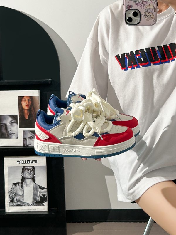 Unisex Thick-Soled Sneakers for Spring 2025 - Versatile Casual Sports Shoes for Men and Women