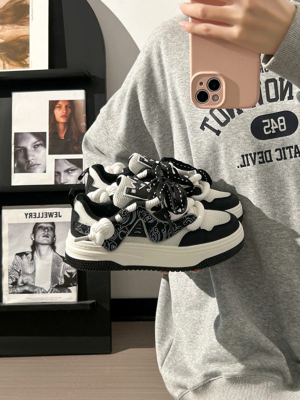 Unisex Thick-Soled Sneakers for Spring 2025 - Versatile Casual Sports Shoes for Men and Women