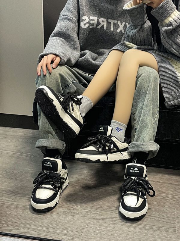 Unisex Thick-Soled Sneakers for Spring Summer, Trendy American Retro Mesh Breathable Sports Shoes for Women and Men