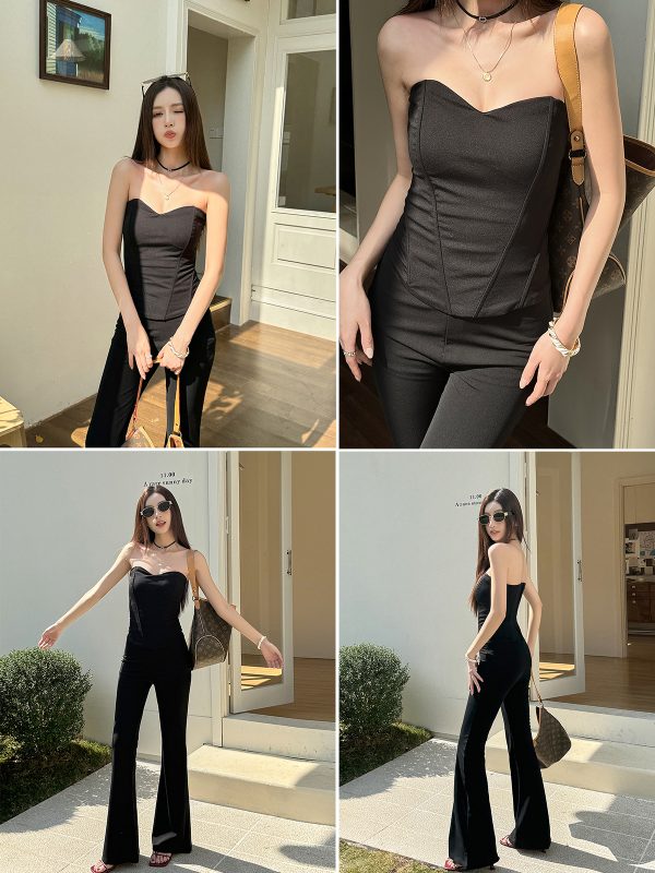 V-Neck Fishbone Design Sexy Top for Curvy Women - Lightweight, Chest-Enhancing, and Waist-Shaping Spring/Summer Must-Have