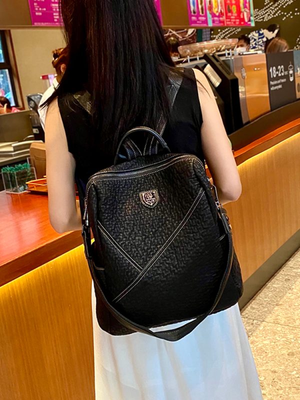 Versatile Large Capacity Women's Backpack - Dual-Use Commuter Travel Bag for Spring 2025, Stylish Single and Double Shoulder Design