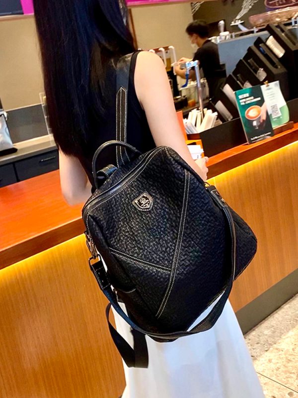 Versatile Large Capacity Women's Backpack - Dual-Use Commuter Travel Bag for Spring 2025, Stylish Single and Double Shoulder Design