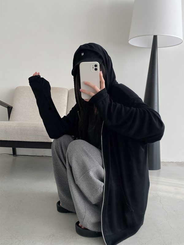 Versatile Slim Fit Loose Hooded Zip-Up Sweatshirt for Women - Cool Feeling Solid Color Sun Protection for Summer