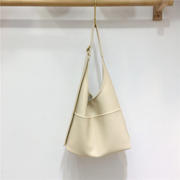 Versatile Soft Leather Tote Bag - Korean Style Fashionable Large Capacity Shoulder Bag for Moms & Kids