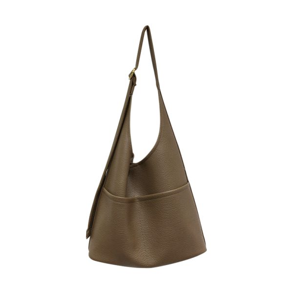 Versatile Soft Leather Tote Bag - Korean Style Fashionable Large Capacity Shoulder Bag for Moms & Kids
