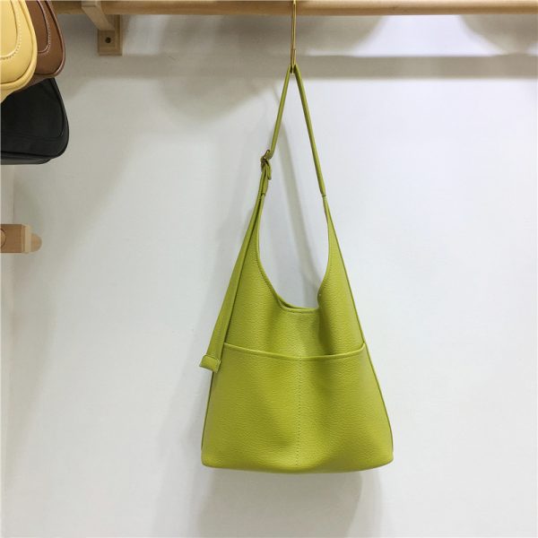 Versatile Soft Leather Tote Bag - Korean Style Fashionable Large Capacity Shoulder Bag for Moms & Kids