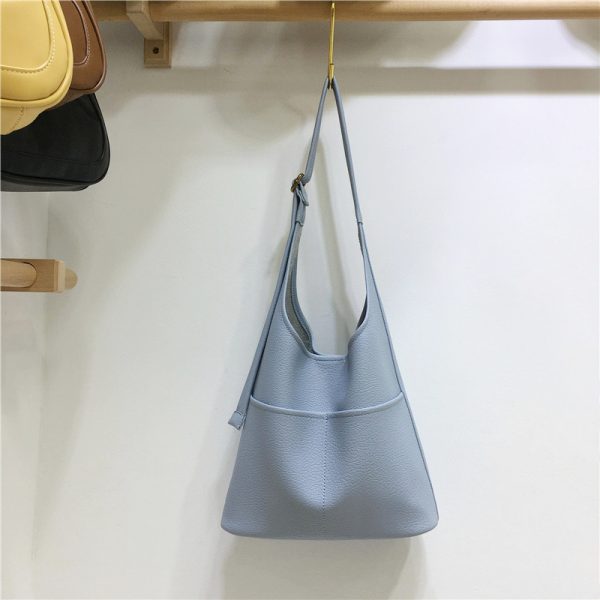Versatile Soft Leather Tote Bag - Korean Style Fashionable Large Capacity Shoulder Bag for Moms & Kids
