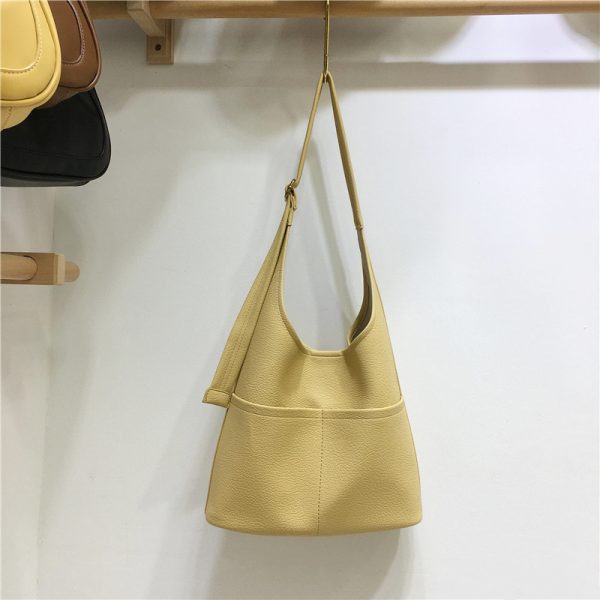 Versatile Soft Leather Tote Bag - Korean Style Fashionable Large Capacity Shoulder Bag for Moms & Kids