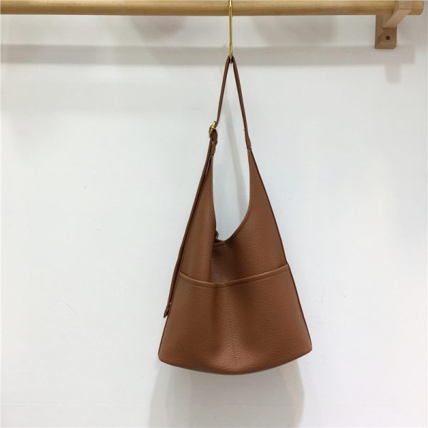 Versatile Soft Leather Tote Bag - Korean Style Fashionable Large Capacity Shoulder Bag for Moms & Kids