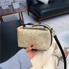 Versatile Straw Woven Small Square Bag for Women - Casual Handheld, Shoulder & Crossbody Style for Summer 2025