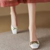 Versatile Women's High Heel Shoes with Metal Buckle, Shallow Mouth Design, Stylish Small Heel for Commuting and Everyday Wear