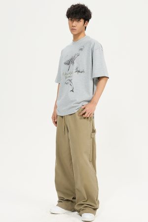 Vintage 2025 Heavyweight Printed Short-Sleeve T-Shirt for Men and Women - Loose Fit Pure Cotton Casual Tee