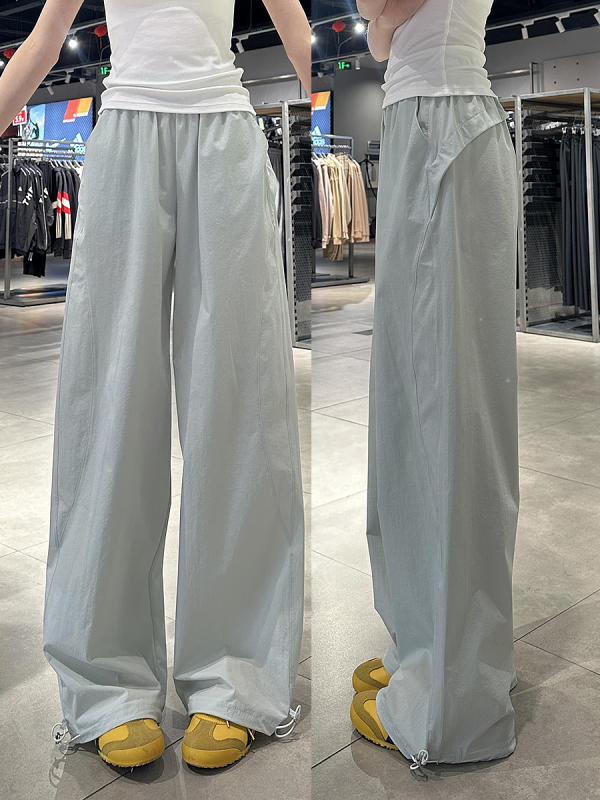 Vintage American-Style Cargo Pants for Women - Loose-Fitting Tapered Wide-Leg Design with Elastic Waist - Casual Versatile Sportswear