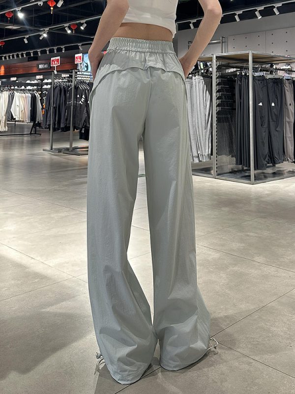 Vintage American-Style Cargo Pants for Women - Loose-Fitting Tapered Wide-Leg Design with Elastic Waist - Casual Versatile Sportswear