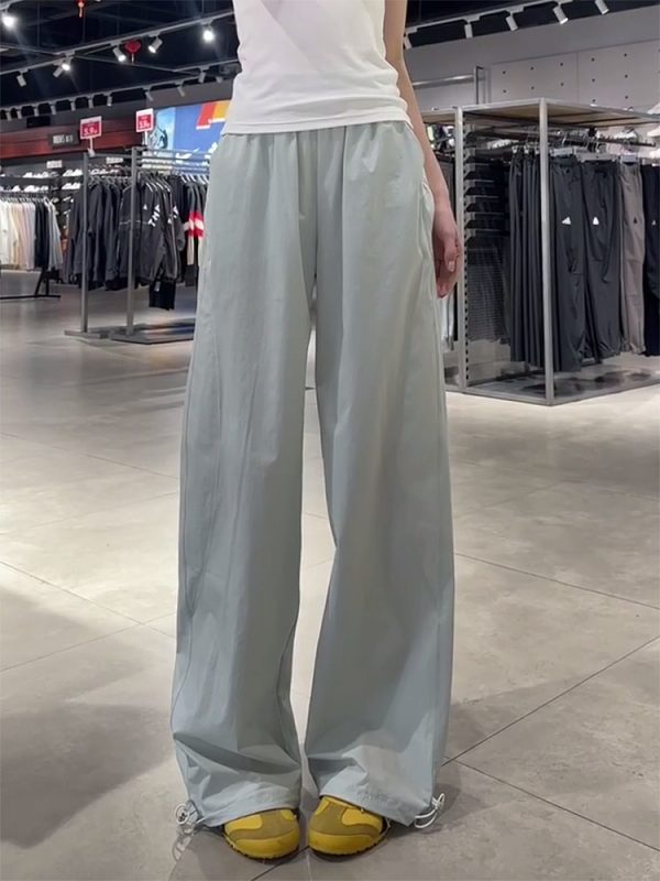 Vintage American-Style Cargo Pants for Women - Loose-Fitting Tapered Wide-Leg Design with Elastic Waist - Casual Versatile Sportswear