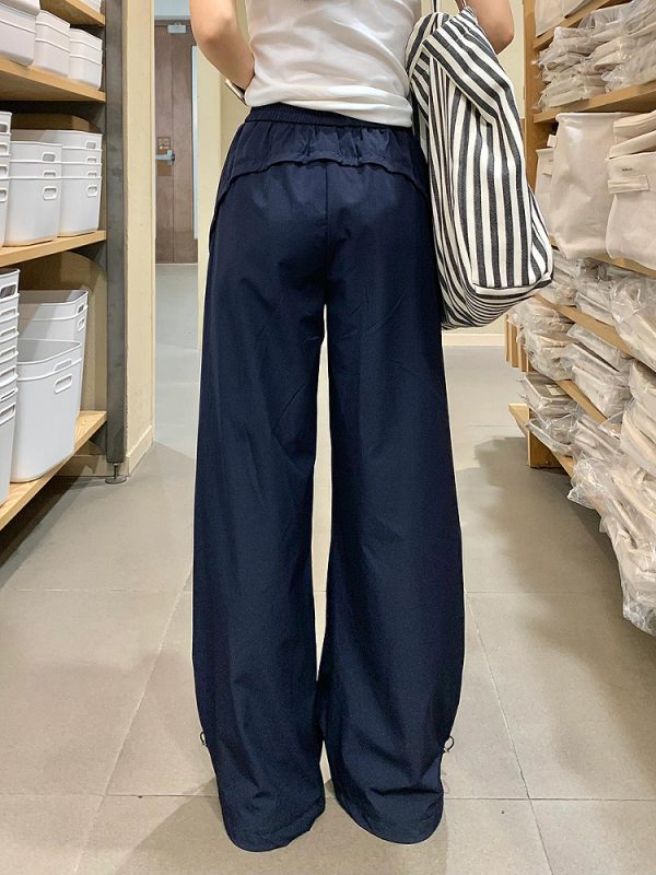 Vintage American-Style Wide-Leg Work Pants for Women - Summer Thin Quick-Dry Loose-Fitting Casual Tapered Sports Trousers
