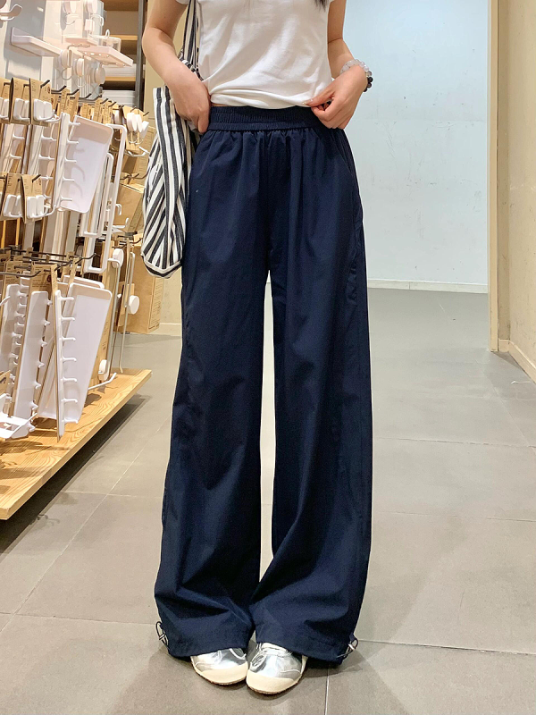 Vintage American-Style Wide-Leg Work Pants for Women - Summer Thin Quick-Dry Loose-Fitting Casual Tapered Sports Trousers