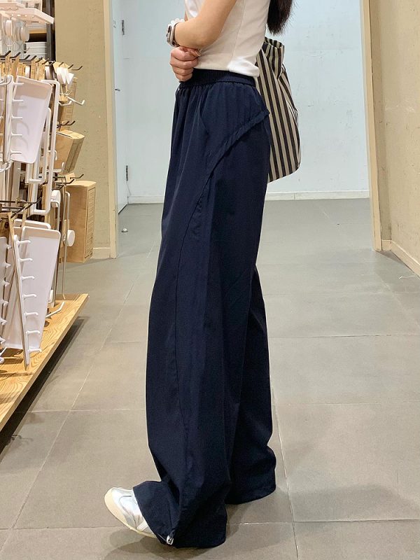 Vintage American-Style Wide-Leg Work Pants for Women - Summer Thin Quick-Dry Loose-Fitting Casual Tapered Sports Trousers